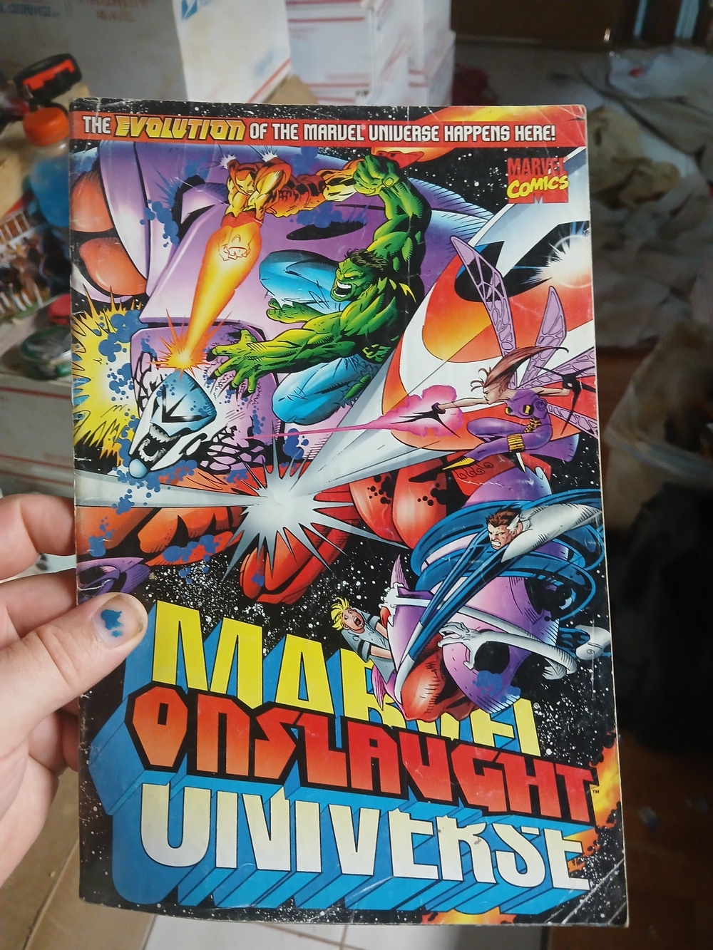 an Onslaught: Marvel Universe #1 comic book published by Marvel Comics in Octobe